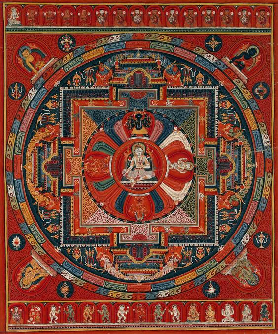 ARAS: The Five-Deity Mandala of Amoghapasha.